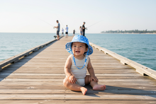 Load image into Gallery viewer, Flap Happy Kids Summer UPF 50+ Bucket Hat: Seaside Palms
