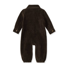 Load image into Gallery viewer, Knit Corduroy Organic Baby Boy Jumpsuit - Shadow
