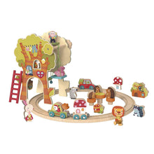 Load image into Gallery viewer, Tree House Play World with Wooden Train Tracks [24+ Months]
