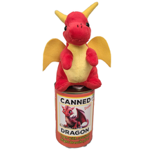 Load image into Gallery viewer, Canned Dragon | Stuffed Animal Plush w/Jokes | Unique Gift: Pop Top Lid
