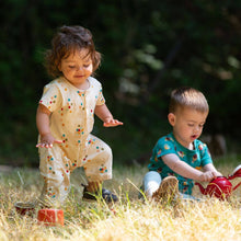 Load image into Gallery viewer, LGR Rainbow Balloons Organic Summer Romper
