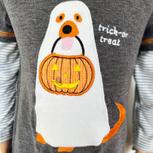 Load image into Gallery viewer, Ghost Dog Trick or Treat  Romper
