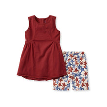 Load image into Gallery viewer, Burt's Bees American Stars Tunic &amp; Shorts Set
