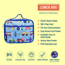 Load image into Gallery viewer, Trains Planes and Trucks Lunch Box
