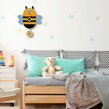 Load image into Gallery viewer, Bee Pendulum Clock - Wood
