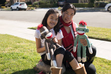 Load image into Gallery viewer, 20&quot; Sock Monkey Stuffed Animal: Purple
