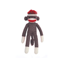 Load image into Gallery viewer, 20&quot; Sock Monkey Stuffed Animal: Purple
