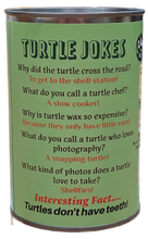 Load image into Gallery viewer, Canned Sea Turtle Stuffed Animal Plush w/Jokes | Unique Gift: Pop Top Lid
