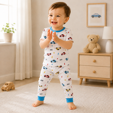 Load image into Gallery viewer, Bon Bebe Bamboo Racing Cars Pajama Set
