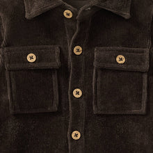 Load image into Gallery viewer, Knit Corduroy Organic Baby Boy Jumpsuit - Shadow
