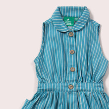 Load image into Gallery viewer, LGR Horizon Blue Striped Pinafore Button Dress

