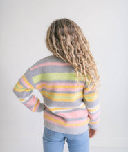 Load image into Gallery viewer, Oopsie Daisy Stripe Fuzzy Crew Neck Sweater
