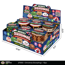 Load image into Gallery viewer, Fun Doh Christmas Squishy Dumpling Toy 12pc Holiday Display: Wholesale Price
