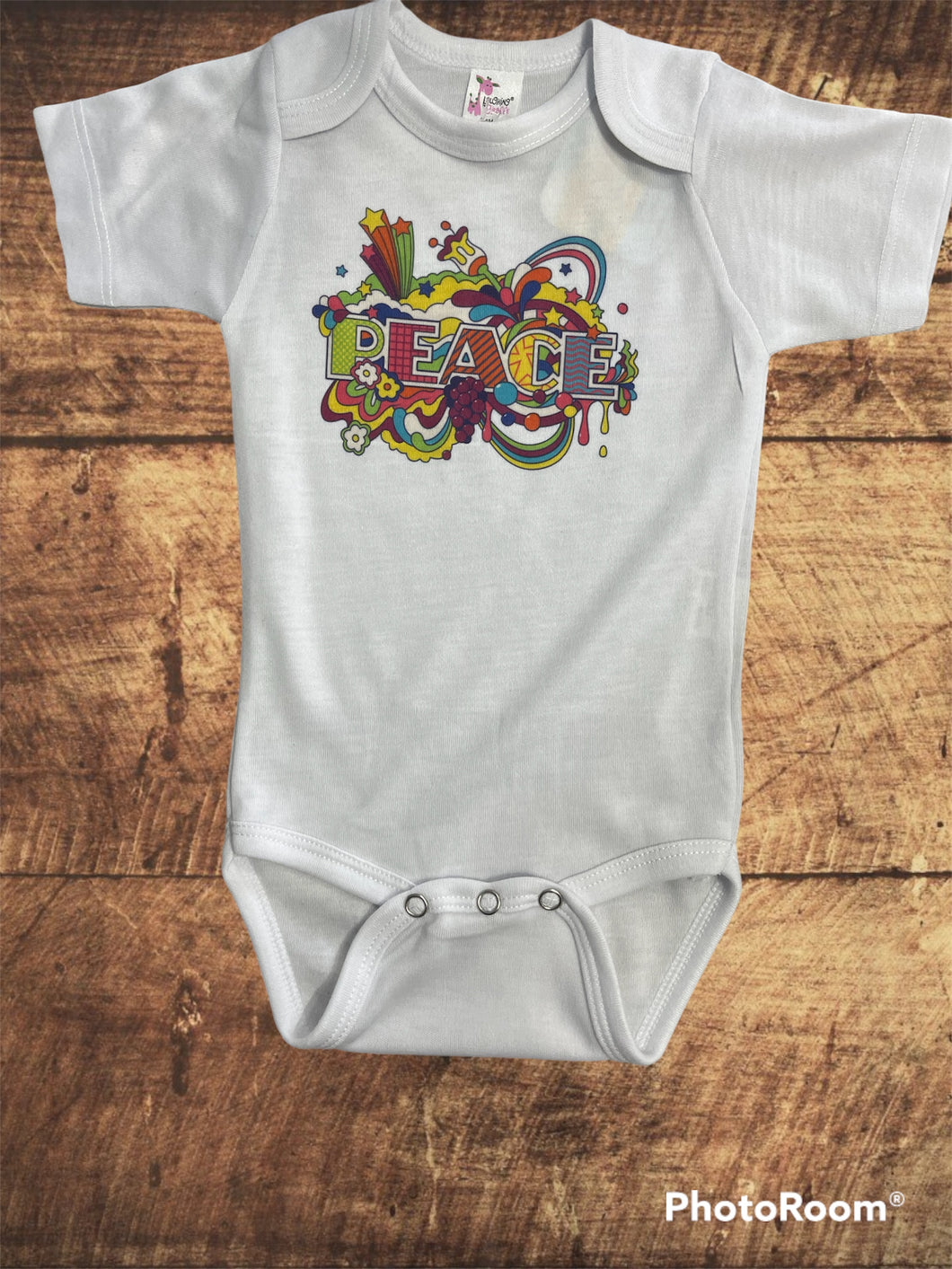 Sock Monkey Peace Onesie