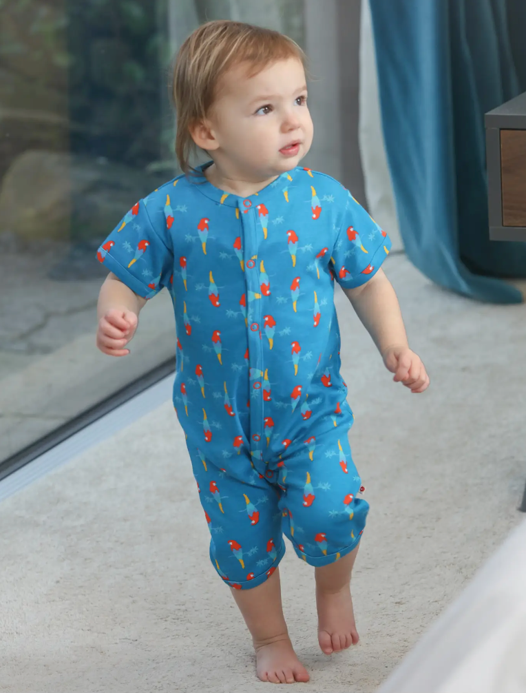 Piccalilly Shortie Romper Parrot