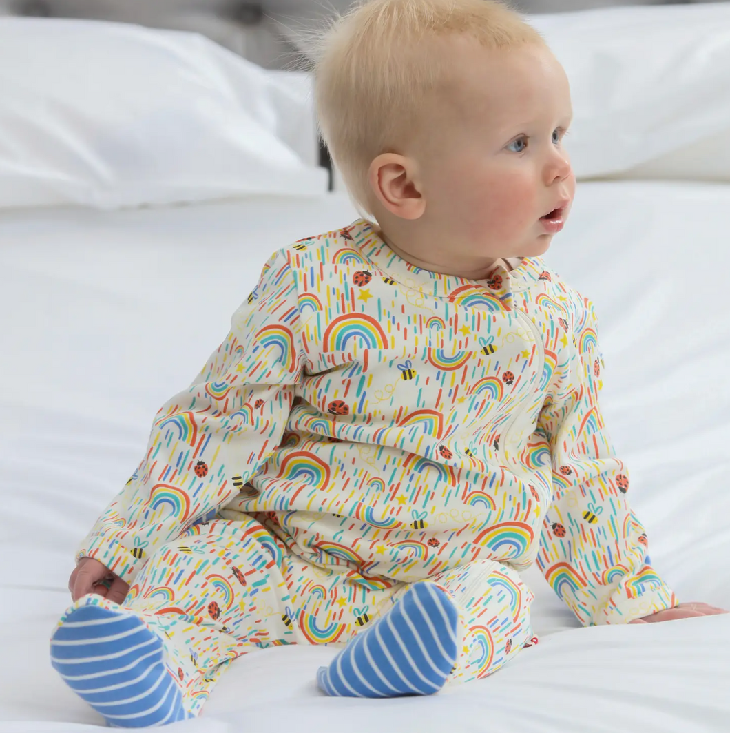 Piccalilly Footed Sleepsuit Shower