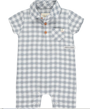 Load image into Gallery viewer, Me &amp; Henry Grey Plaid Romper
